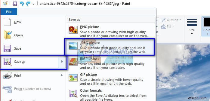 Fix: Could not complete your request because of a problem parsing the JPEG data