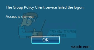 Fix: The Group Policy Client Service Failed the Logon