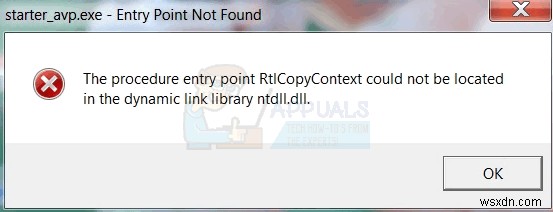 Fix: The procedure entry point ‘name’ could not be located in the dynamic link library