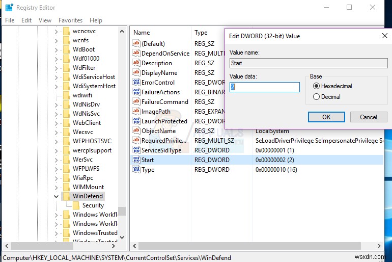 FIX: Windows Defender Error The service couldn’t be started Error code: 0x80070422