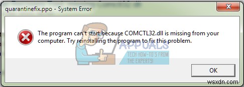 Fix: COMCTL32.DLL is Missing When Launching Applications on Windows 7