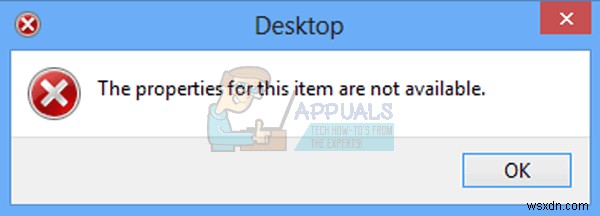 FIX: The Properties for This Item Are Not Available