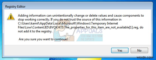 FIX: The Properties for This Item Are Not Available