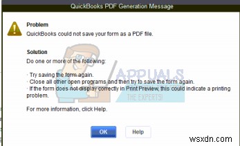 FIX: QuickBooks could not save your form as a PDF file