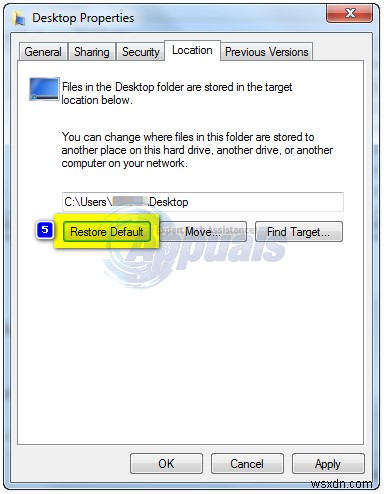 Fix: “system32\config\systemprofile\Desktop” refers to a location that is unavailable