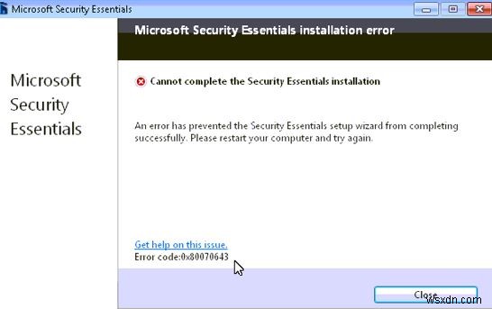 Fix: Errors 0x80070643 and 0x8004ff82