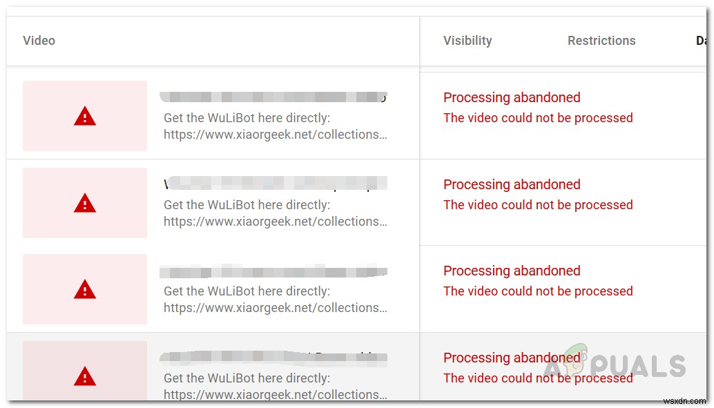 How to Fix “Processing Abandoned The Video Could not be Processed” Error on Youtube?