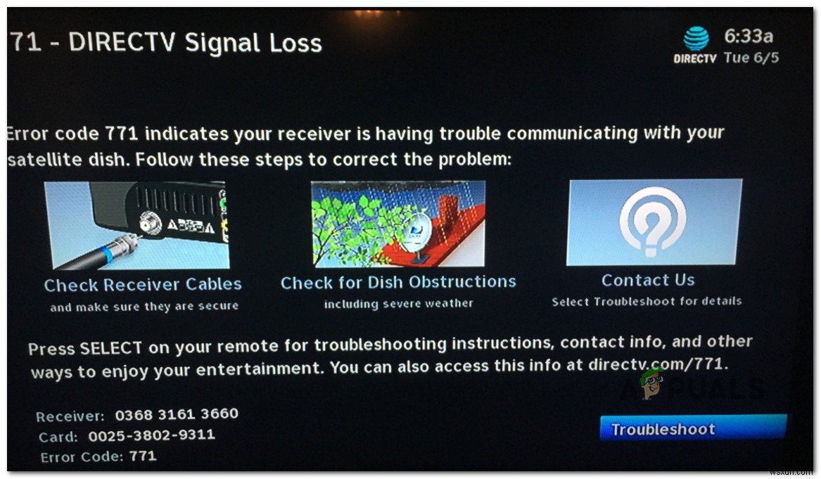 Fix DirecTV ‘Error Code 771’ (Signal Loss)