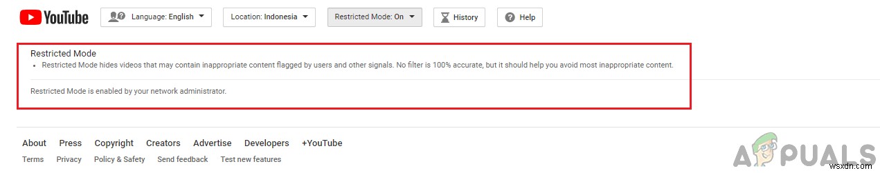 FIX: Unable to Turn off ‘Restricted Mode is enabled by your Network Administrator’ In YouTube