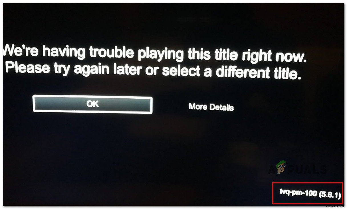 [FIX] TVQ-PM-100 Error Code on Netflix