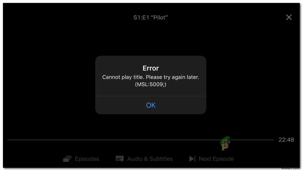 How to Fix Netflix Error 5009 (Cannot Play Title)