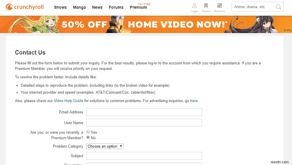Fix: Crunchyroll not Working