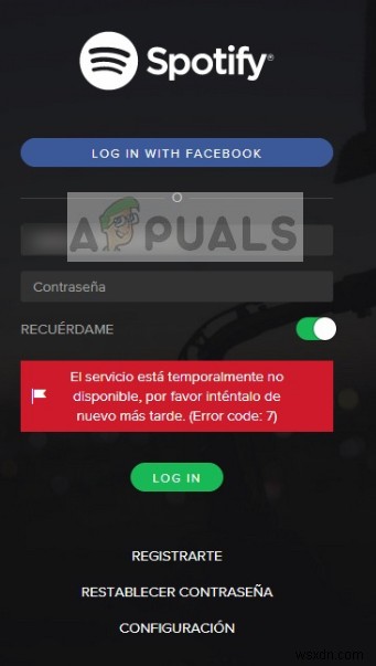 Fix: Spotify Error Code 7