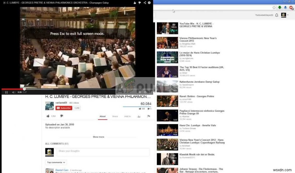 Fix: YouTube Full screen not working