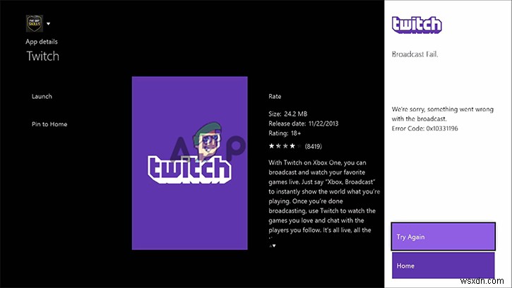 How to Fix Twitch TV Error 0x10331196