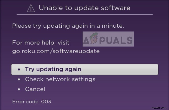 Fix: Roku Error Code 003