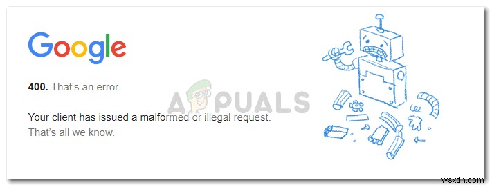 Fix: YouTube Error 400 “client has issued a malformed or illegal request”