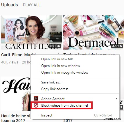 How to: Block YouTube Channels