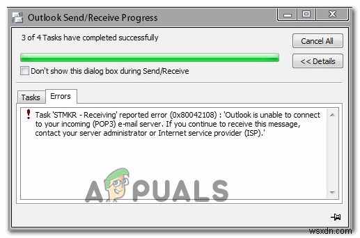 How to Fix Outlook Error 0x80042108?