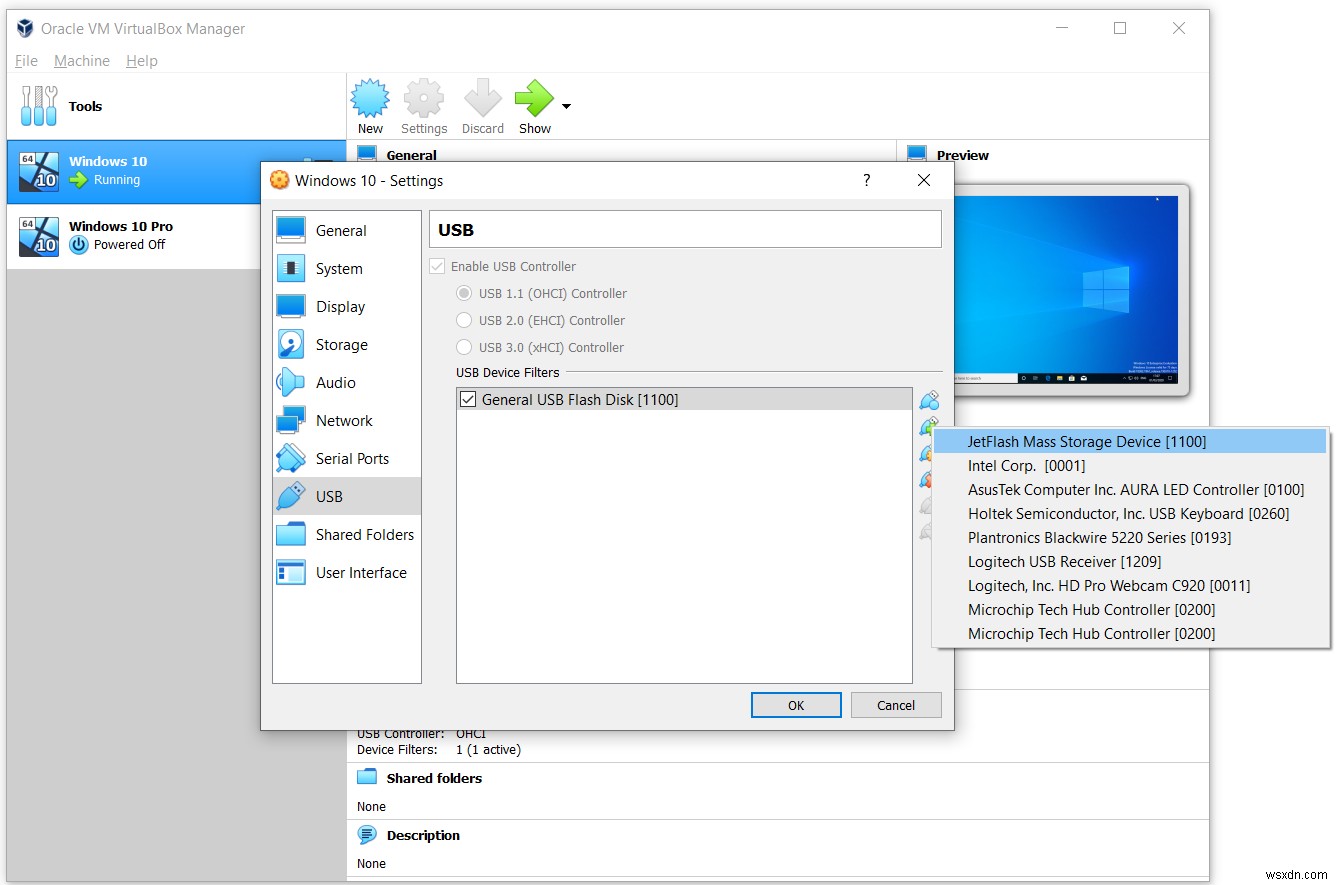 Accessing a USB Flash Drive in Oracle VM VirtualBox
