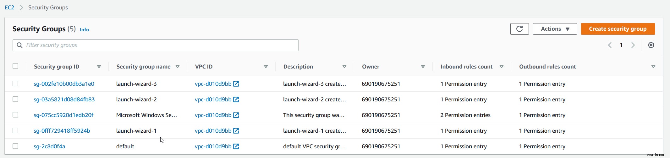 How to Move AWS EC2 instance to another Security Group?