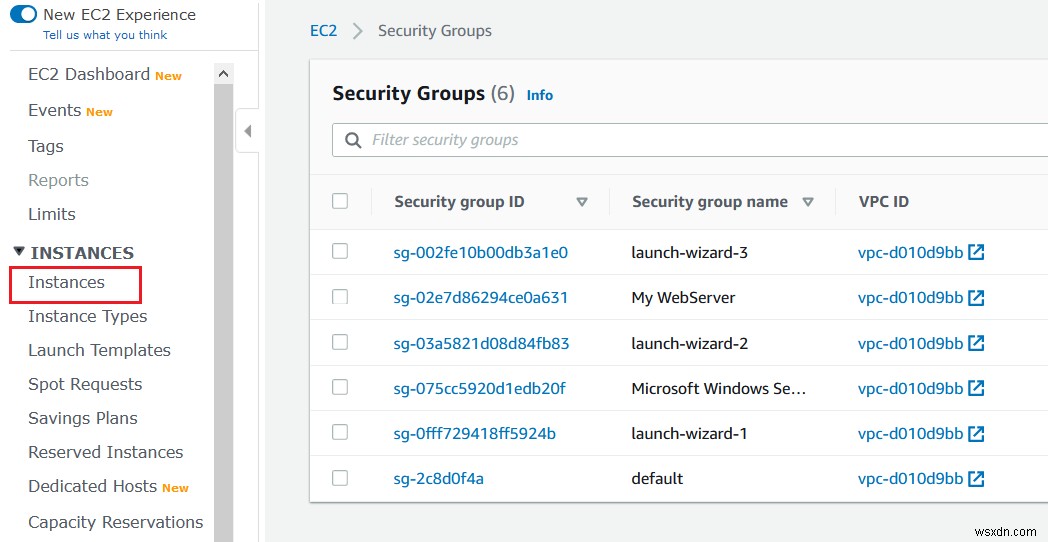 How to Move AWS EC2 instance to another Security Group?