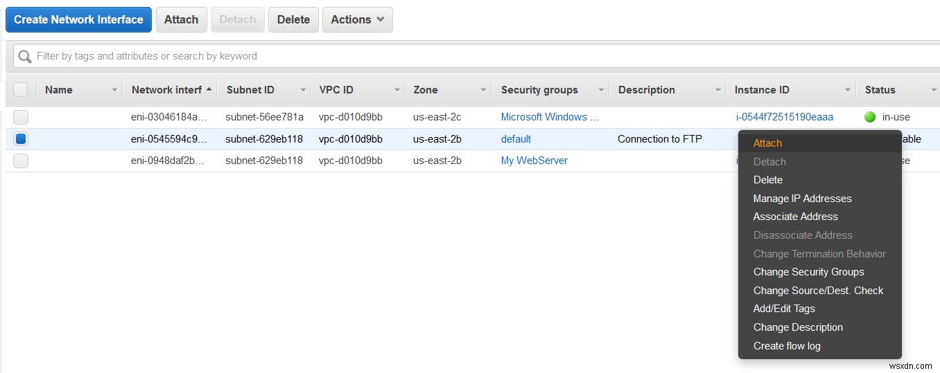 How to Add a Second Network Card to Amazon EC2 instance?