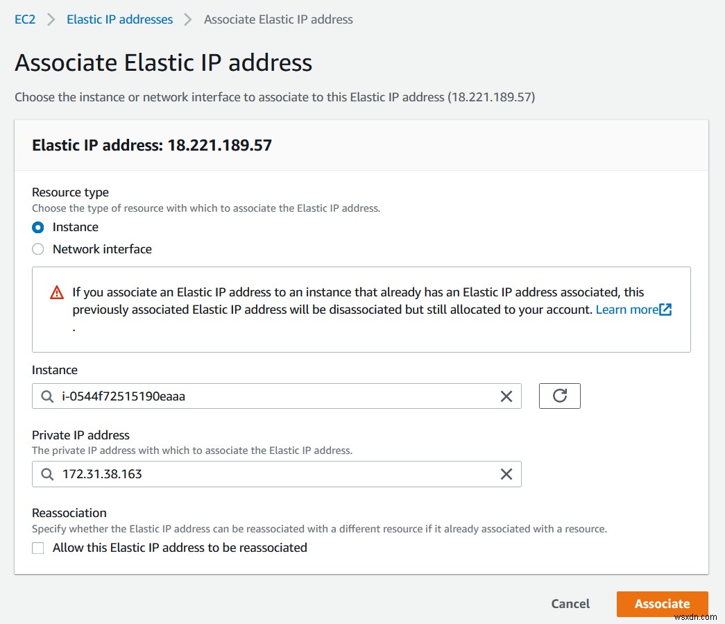 How to allocate Elastic IP address to Amazon EC2 Instances
