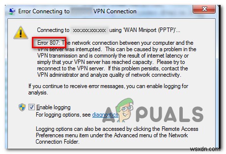 How to Fix VPN Error 807 on Windows?