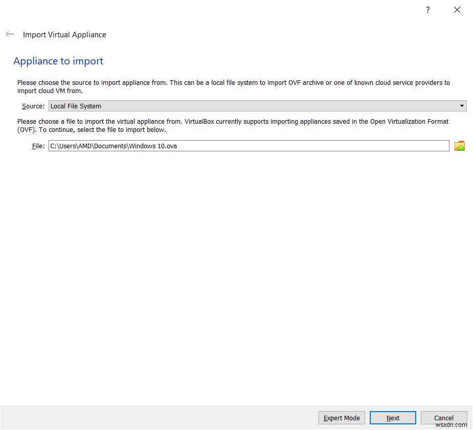 Export and Import VMs on Oracle VM VirtualBox