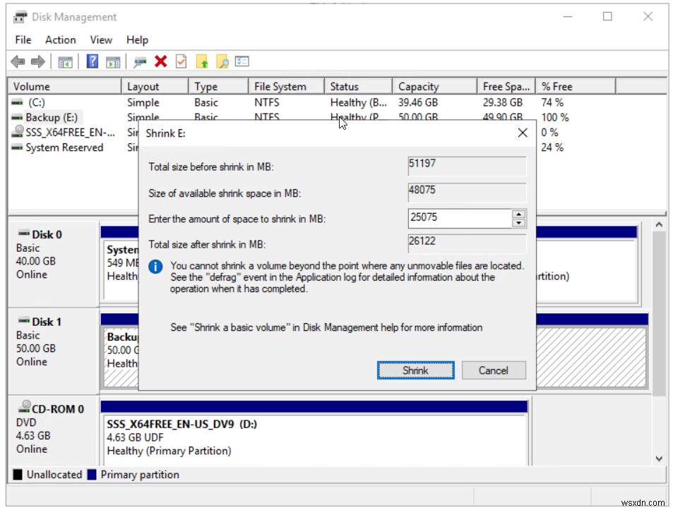 How to Shrink and Extend the Volume in Hyper-V 2019