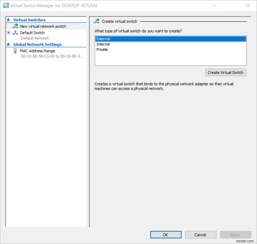 Configuring Virtual Switches in Hyper-V 2019