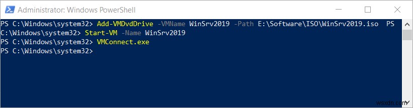 Creating Virtual Machines in Hyper-V 2019 using PowerShell