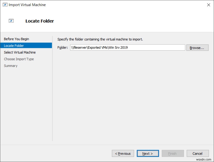 Exporting and Importing Virtual Machines in Hyper-V 2019