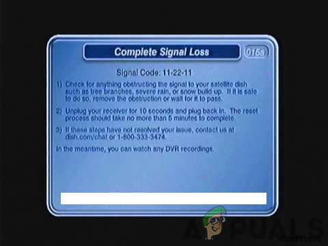 Troubleshooting Complete Signal Loss Error on DISH