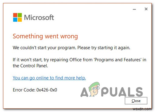 How to Fix Microsoft Error Code 0x426-0x0