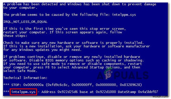 How to Fix Intelppm.sys BSOD on Windows 7,8 or 10