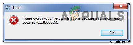 How to Fix iTunes Error 0xE8000065 on Windows 7/8/10?