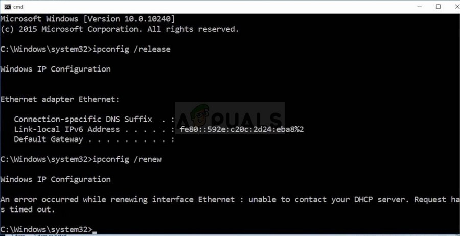 Fix: Unable to Contact your DHCP Server Error on Windows 7, 8, 10