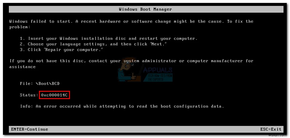 Fix: Error 0xc000014C on Windows 7, 8 and 10