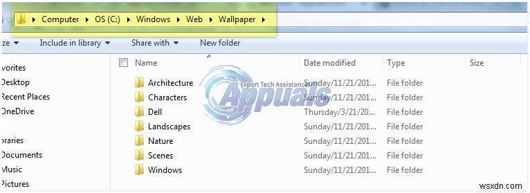 Wallpaper Locations in Windows 7, 8 and 10