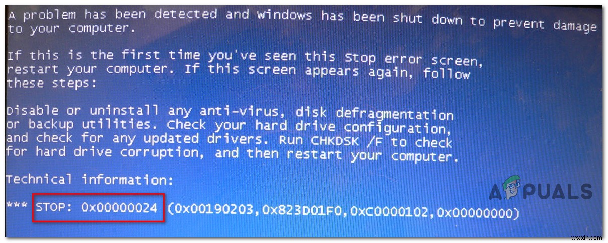 Fix: Stop Error Code 0x00000024 BSOD on Windows
