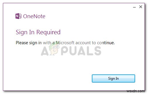 Fix: ‘Sign In Required’ on OneNote in Windows 7