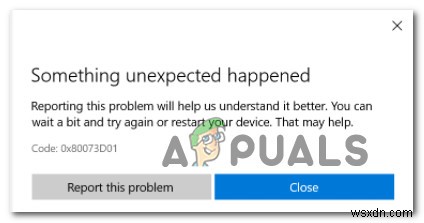 Error 0x80073D01 Installing or Uninstalling Windows 10 Store Apps