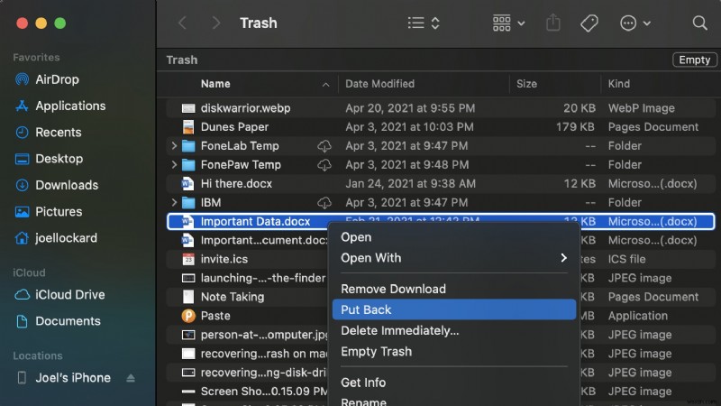 How to Recover Desktop Files That Have Disappeared On Mac