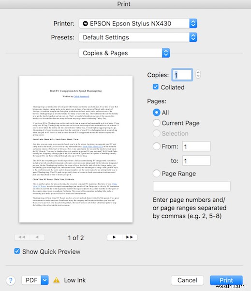 How to Print on MacBook