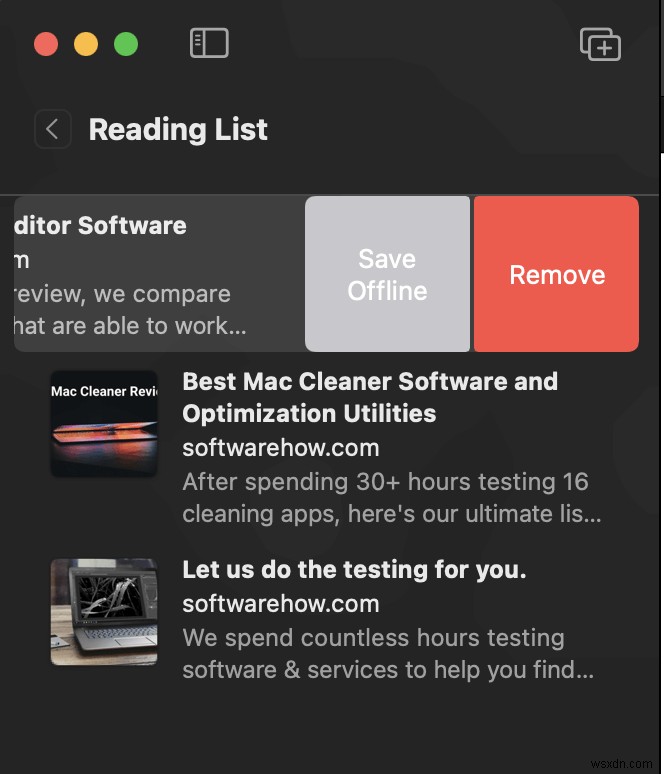 How to Delete Safari Reading List on Macbook Pro
