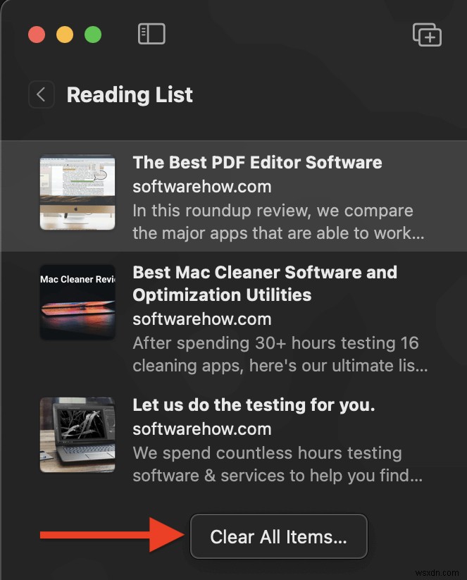 How to Delete Safari Reading List on Macbook Pro