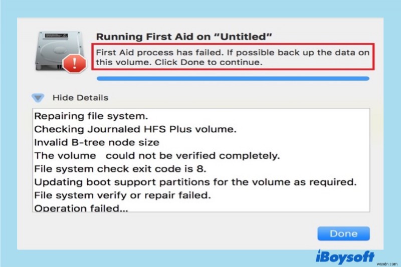 [Solved] Disk Utilitys First Aid Repairing Process has Failed on External Hard Drives