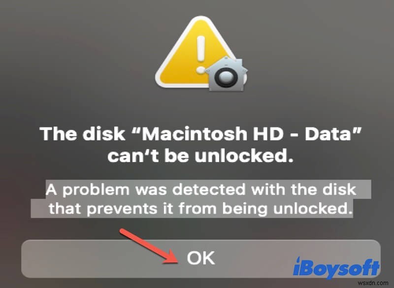 How to Fix The Disk Macintosh HD Cant Be Unlocked?